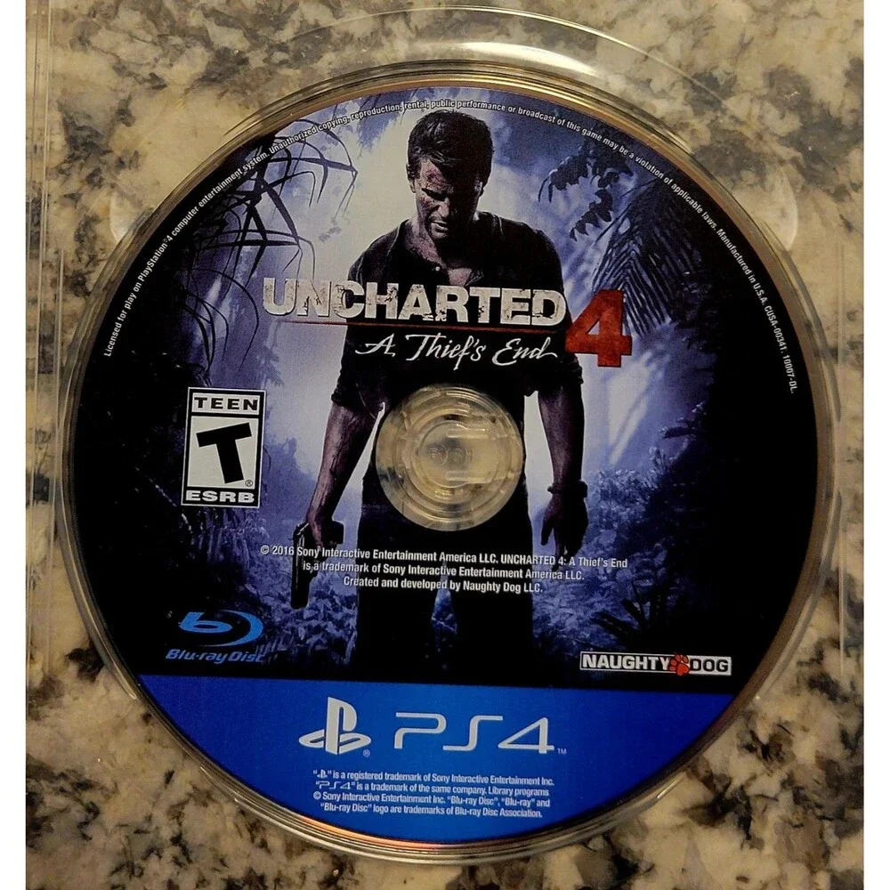 Uncharted 4: A Thief's End for PlayStation 4 PS4  (DVD, 2016) TESTED, FAST SHIP